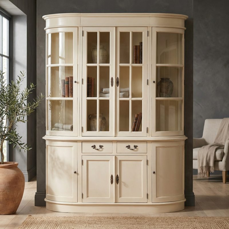 Aurelia Carved French Style Large Vintage Cream Dresser Cream Dresser UK