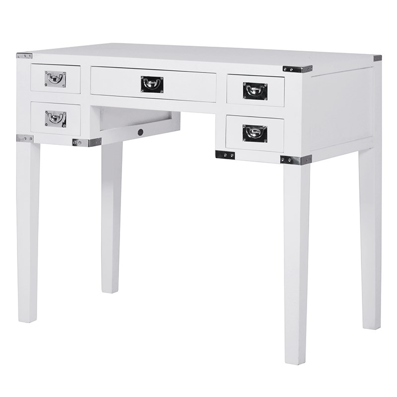 Chelsea Small White Writing Desk Furniture La Maison Chic Luxury