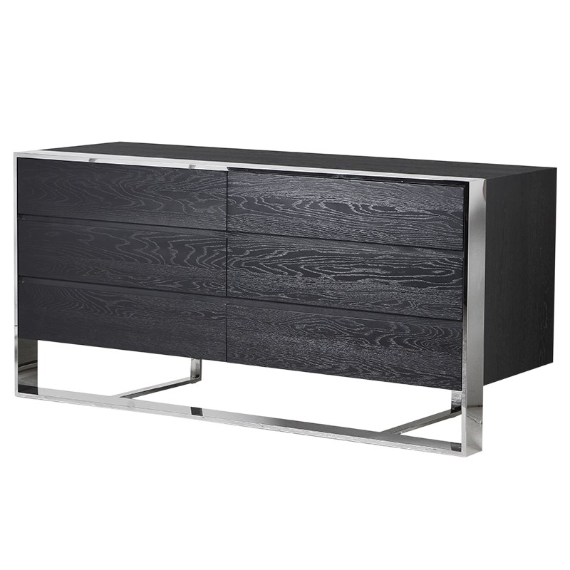 Modern Gilbert Charcoal Large Chest Furniture La Maison Chic