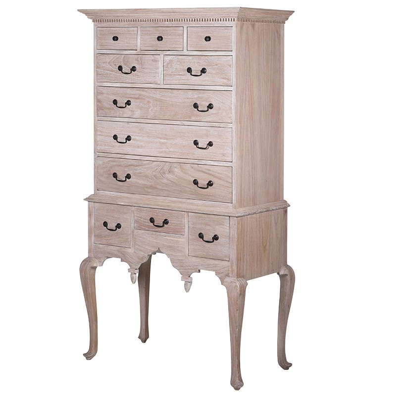Eteri Washed Tall Chest Of Drawers Furniture La Maison Chic