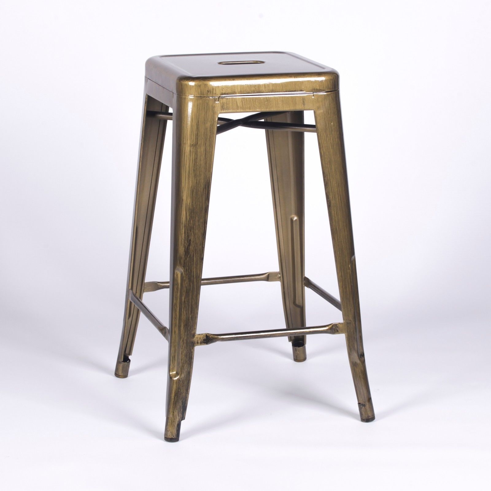 metal brushed brass gold medium bar stool