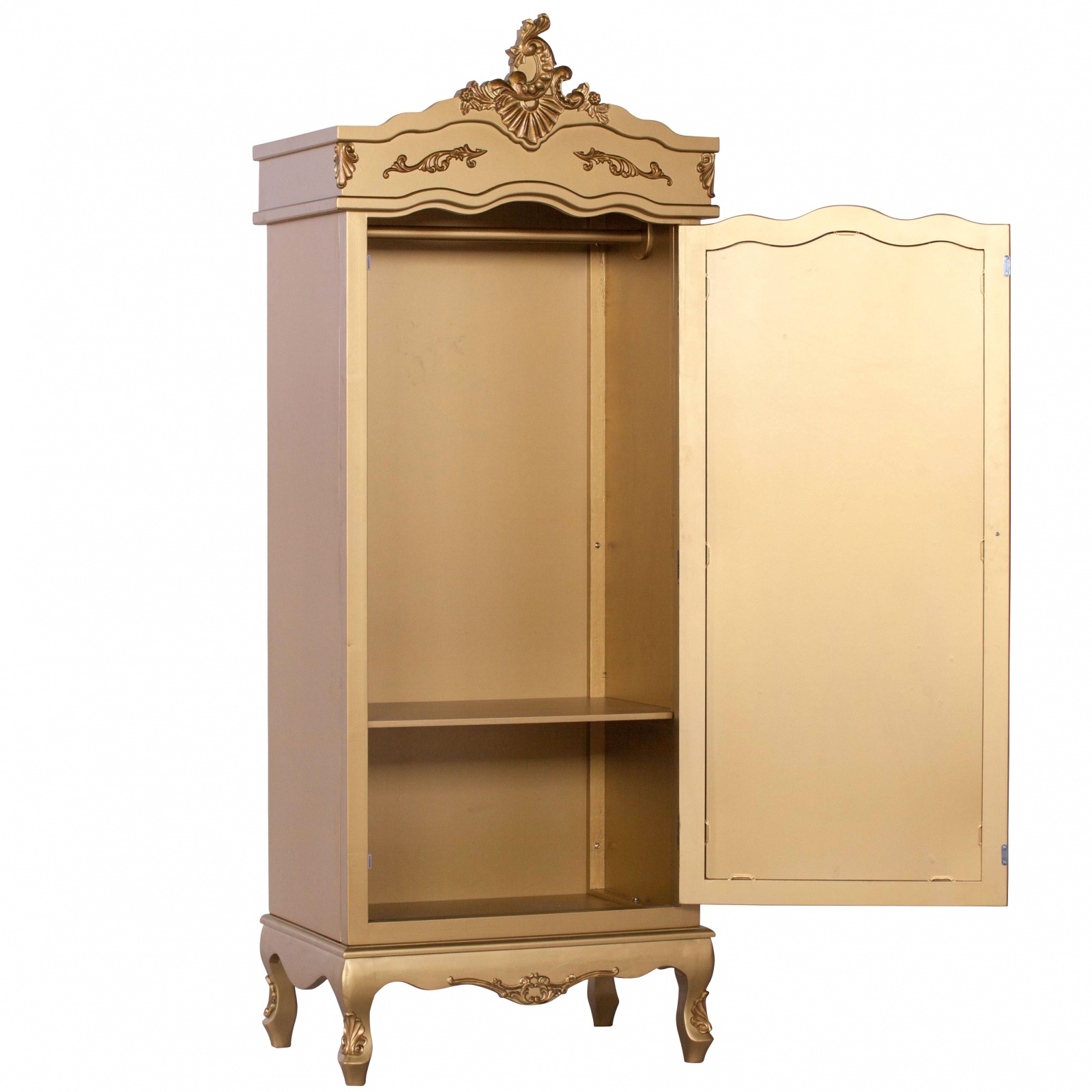 French Style Gold Single Door Armoire Furniture La Maison Chic