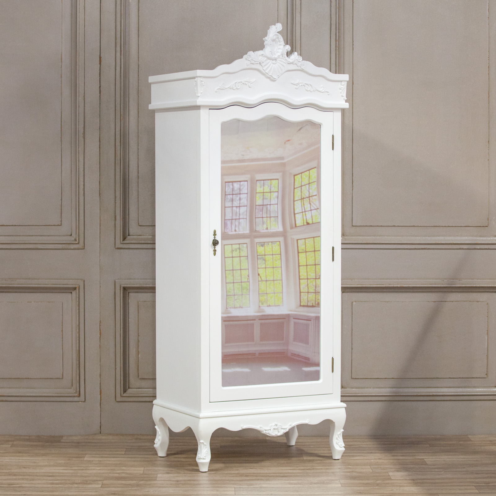 Amelie French White Single Door Armoire Furniture La Maison Chic