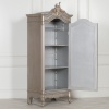 French Style Silver Single Door Carved Armoire Carved Armoire UK