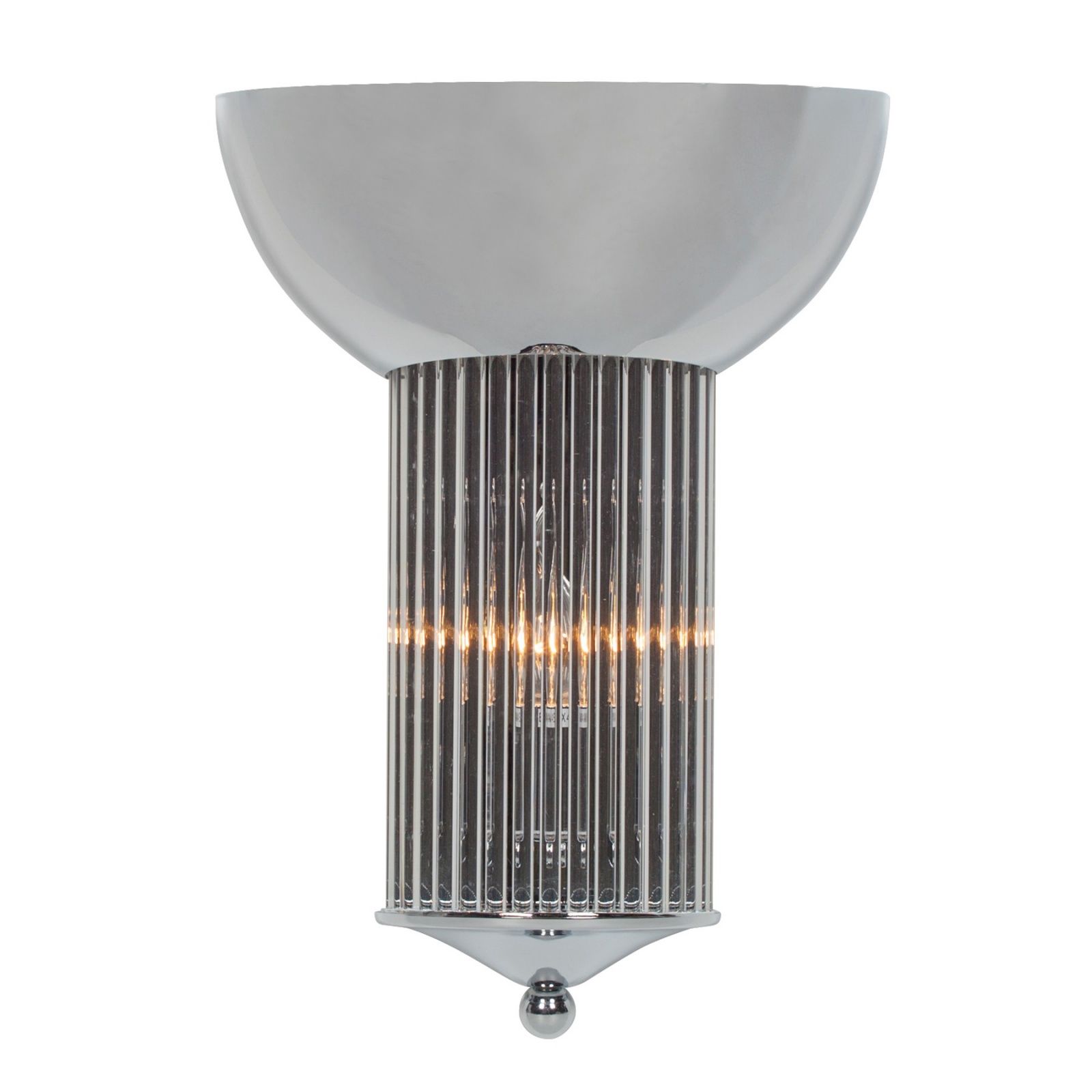 Art Deco Chrome Glass Rods Wall Light With Uplight Furniture La