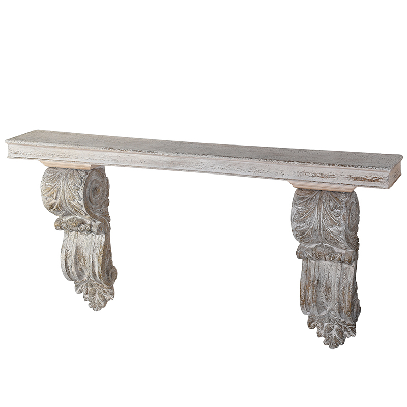 Vernetta Distressed Aged Wall Console Table Furniture La Maison Vernetta Distressed Aged Wall Console