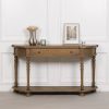 Aged Lourdes Rustic Wooden Console Table Console Table UK