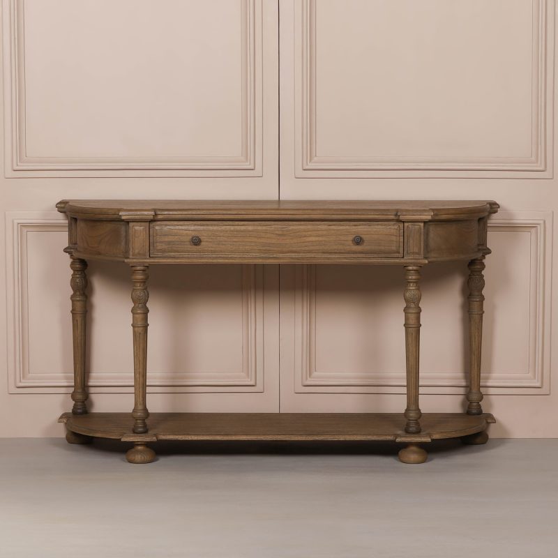 Aged Lourdes Rustic Wooden Console Table Console Table UK