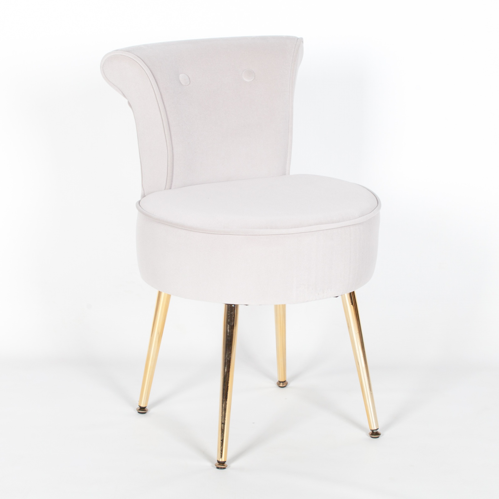 amour velvet light grey gold legs upholstered bedroom chair