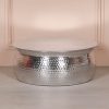Aluminium Round Hammered Metal Coffee Table Coffee Table UK