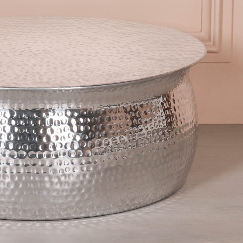 Aluminium Round Hammered Metal Coffee Table Coffee Table UK