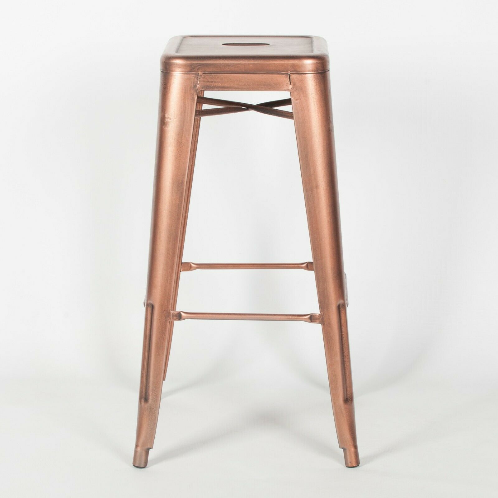 Tolix Inspired Vintage Copper Rose Gold Bar Stool Furniture La Maison
