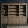 Aged French Style Extra Large Lussan Wooden Open Bookcase Open Bookcase UK