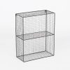 Industrial Metal Wire 2 Tier Black Shelf Rack Vintage Retro Style Wall Mounted Wall Mounted UK