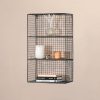Industrial Metal Wire 3 Tier Black Shelf Rack Vintage Retro Style Wall Mounted Wall Mounted UK