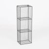 Industrial Metal Wire 3 Tier Slim Black Shelf Rack Vintage Retro Style Wall Mounted Wall Mounted UK