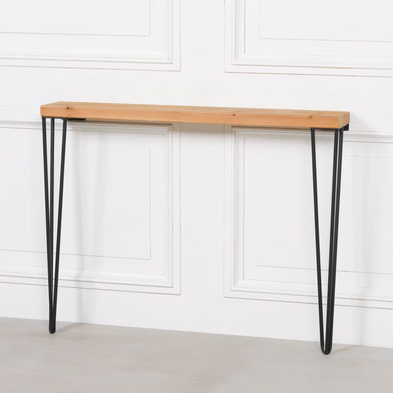 Rustic Wooden Hairpin Hall Table Console 77cm Console 77cm UK