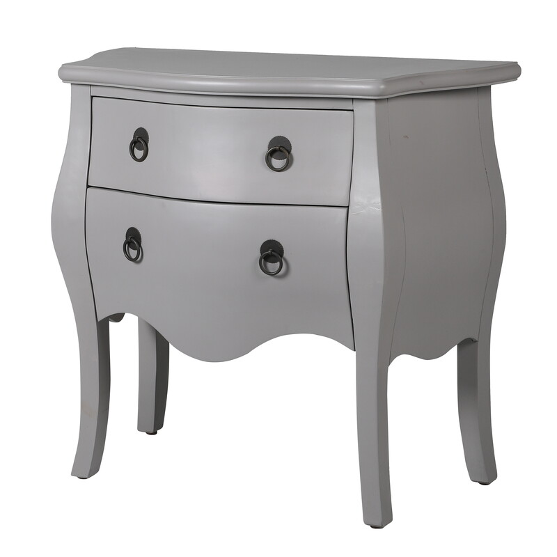 Small Light Grey 2 Drawer Chest Furniture La Maison Chic Luxury