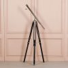Chrome Nickel Plated Telescope On A Wooden Tripod Stand Tripod Stand UK