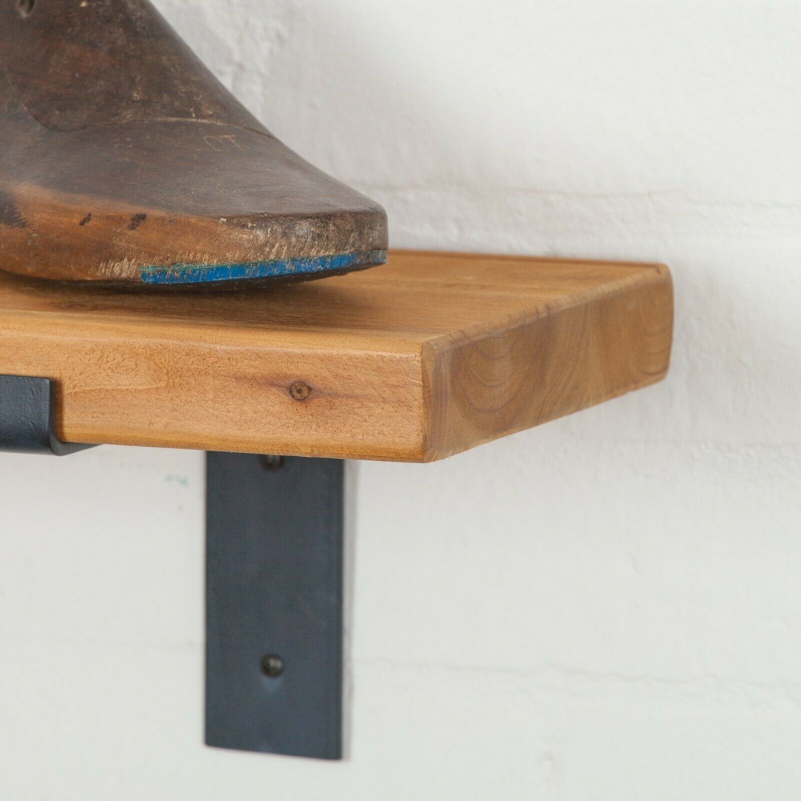 Rustic Wooden Wall Shelf Industrial Wood Iron Metal Scaffold Board