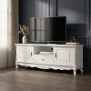 French Style White Large Cabinet Low TV Unit TV Unit UK