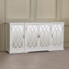 Elinore White Breakfront Mirrored Sideboard Mirrored Sideboard UK