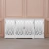 Elinore White Breakfront Mirrored Sideboard Mirrored Sideboard UK