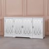 Elinore White Breakfront Mirrored Sideboard Mirrored Sideboard UK