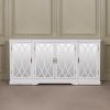 Elinore White Breakfront Mirrored Sideboard Mirrored Sideboard UK