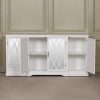 Elinore White Breakfront Mirrored Sideboard Mirrored Sideboard UK