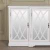 Elinore White Breakfront Mirrored Sideboard Mirrored Sideboard UK