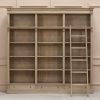 Avalon Rustic Large Open Bookcase With Ladder With Ladder UK