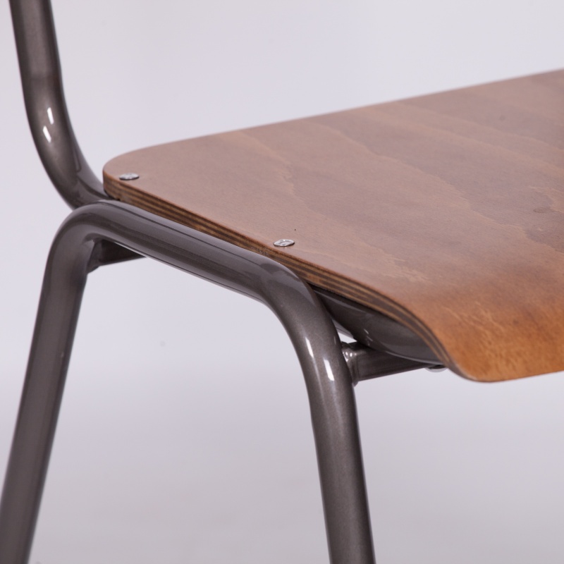 Vintage Retro School Style Metal Dining Chair Dining Chair UK