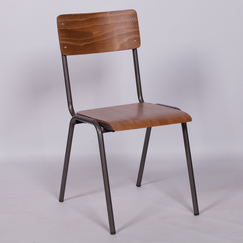 Vintage Retro School Style Metal Dining Chair Dining Chair UK