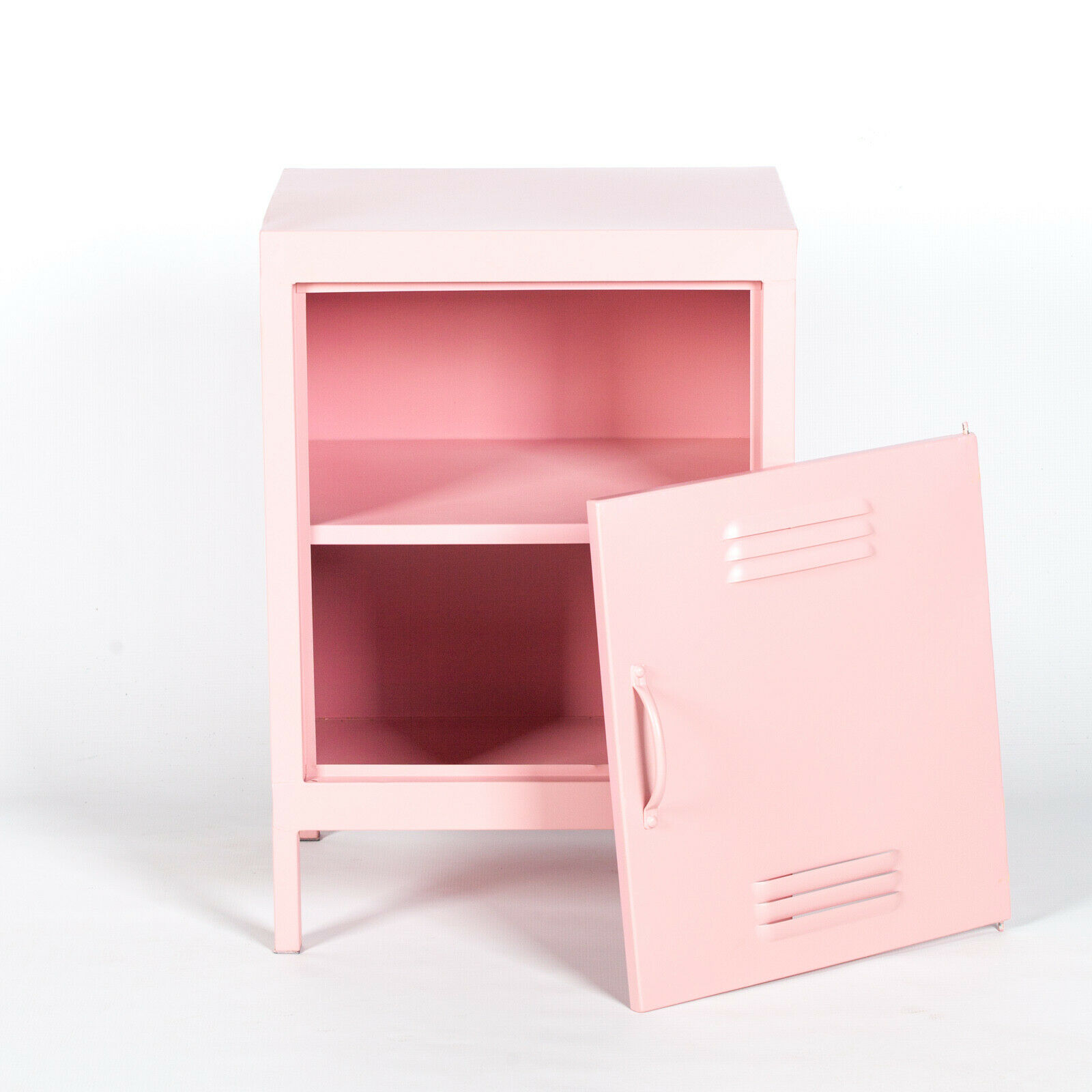 Industrial Metal Locker Storage Bedside Pink Cupboard Furniture La