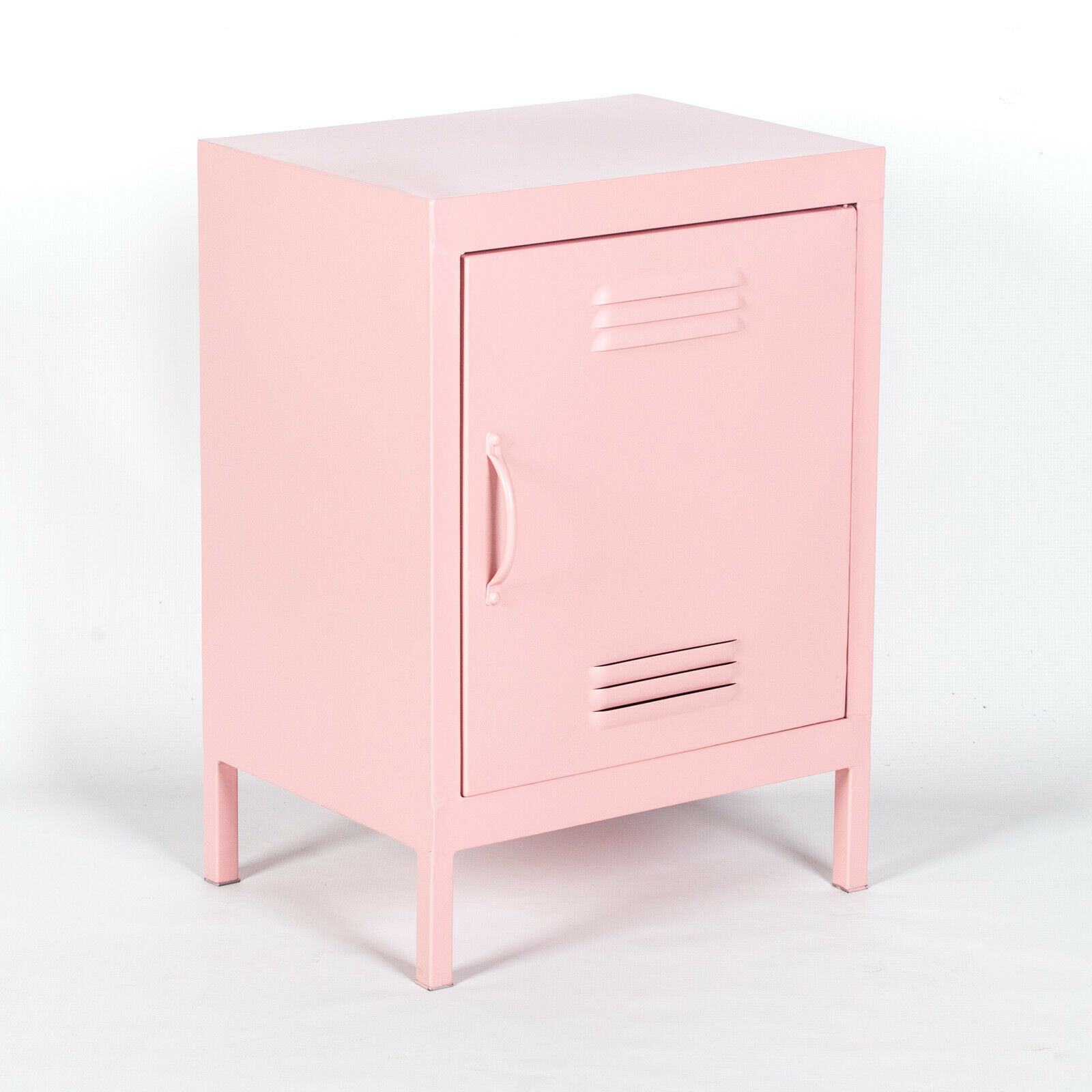 Industrial Metal Locker Storage Bedside Pink Cupboard Furniture La
