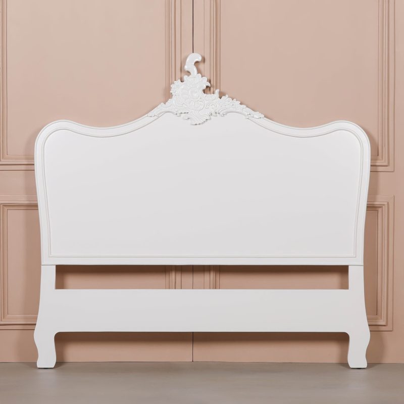 French Style White 5ft King Size Headboard Size Headboard UK