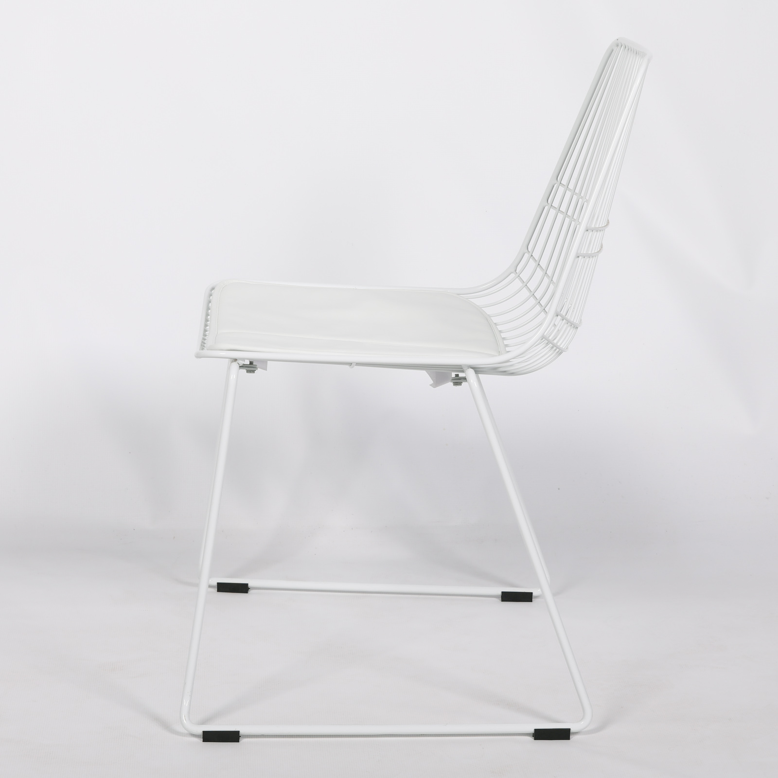 Wire White Mesh Industrial Dining Chair Furniture La Maison Chic Luxury Interiors