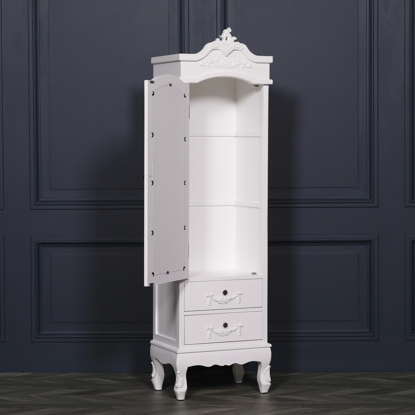 Amelina French Style White Single Door White Armoire Furniture La