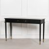 Augustin One Drawer Black Console Table With Brass Feet Brass Feet UK