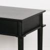 Augustin One Drawer Black Console Table With Brass Feet Brass Feet UK