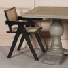 Aletris Pedestal Rectangular Rustic Wooden Large Dining Table Dining Table UK