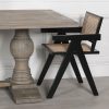 Aletris Pedestal Rectangular Rustic Wooden Large Dining Table Dining Table UK