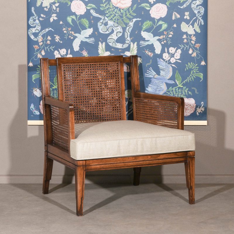 Vincent Armchair With Rattan Back Rattan Back UK