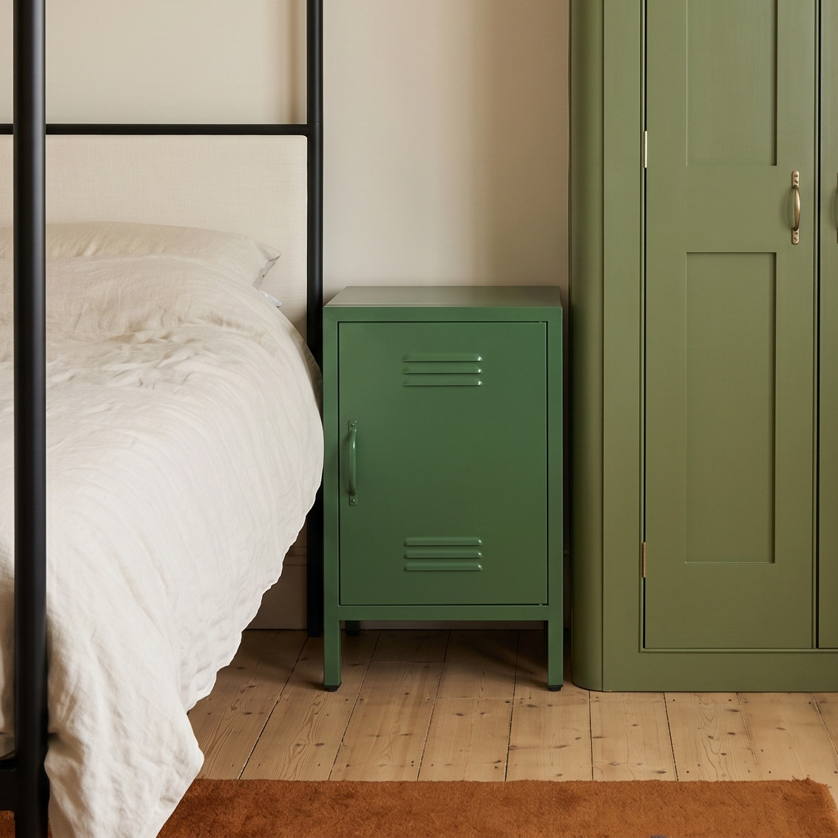 Industrial Metal Locker Storage Bedside Green Cupboard Green Cupboard UK