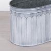 Alyvia Vintage Rustic Style Galvanised Metal Tin Arched Pattern Planter - Large - Large UK