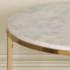 Alicia Gold Side Table With Marble Top Marble Top UK
