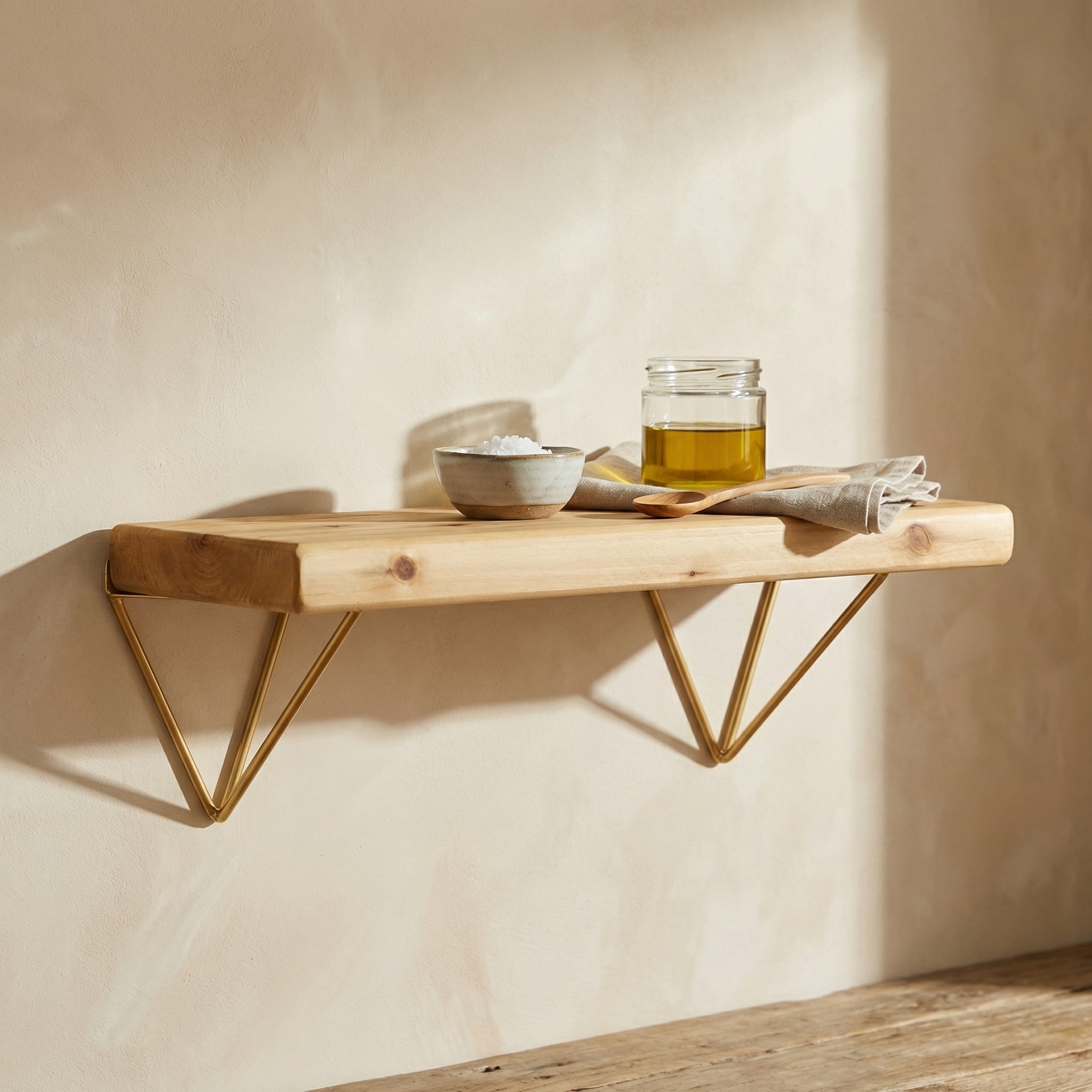 2 Gold Hairpin Metal Shelf Support Wall Mount Brackets Pair For Scaffold Board Scaffold Board UK