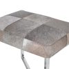 Umberto Grey Leather Hide Stool Hide Stool UK