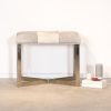 Umberto Grey Leather Hide Stool Hide Stool UK